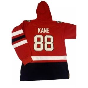 Old Time Hockey NHL Patrick Kane #88 Chicago Blackhawks Hoodie Jersey Size M Red
